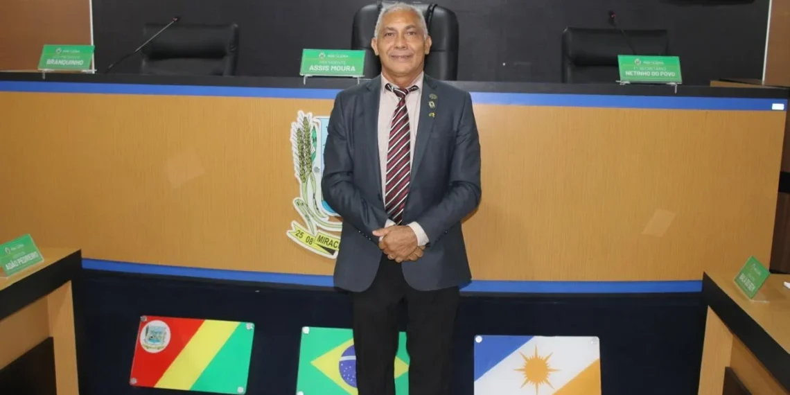 Presidente do legislativo miracemense, Assis Moura. Foto: DJ Leo