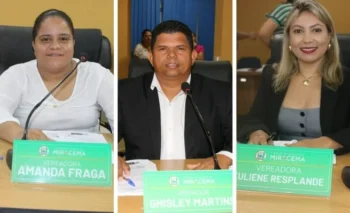 Vereadores Amanda Fraga, Ghisley Martins e Euliene Resplandes. Foto: DJ Leo