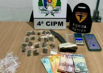Material apreendido pela PM durante prisão de homem em Lagoa da Confusão - Foto: Ascom PMTO