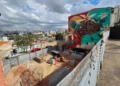 Obra irregular bloqueia vista de mirante na Freguesia do Ó, em São Paulo — Foto: Leonardo Zvarick/g1