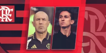 Leonardo Jardim e Filipe Luís, últimos técnicos do Flamengo — Foto: Info Esporte