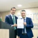 Vicentinho Júnior e o defensor público-geral do Estado do Tocantins, Pedro Alexandre Conceição Aires Gonçalves. foto - Divulgação