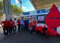 Ações educativas e interativas da Hemorrede aproximaram o público da importância da doação de sangue e do cadastro de medula óssea durante a Agrotins 2026. Foto: Yasmin Oliveira / Governo do Tocantins