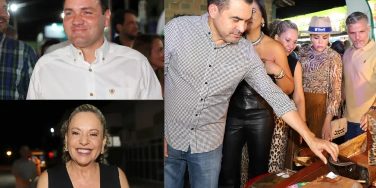 Da Esq/Dir: João Victor Stival, do SRG; prefeita Josi Nunes e Wanderlei Barbosa Crédito: Esequias Araújo/Governo do Tocantins