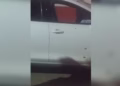 Carro foi atingido por disparos em Lajeado — Foto: Lajeado Mil Grau/Reprodução