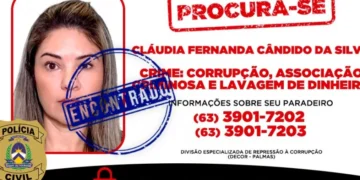 Investigada que estava foragida se apresentou em Palmas - Foto: Divulgação PCTO