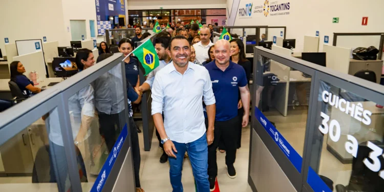 Governador do Tocantins, Wanderlei Barbosa, realizou uma visita institucional, nesta sexta-feira, 26, à unidade do PronTO, em Araguaína. Crédito: Ademir dos Anjos/Governo do Tocantins