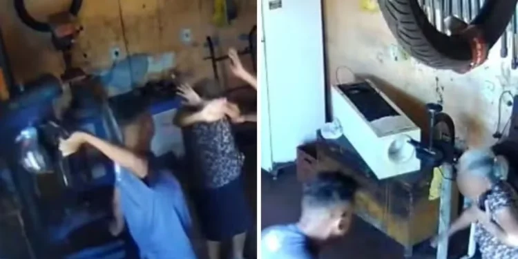 Mãe foi agredida pelo próprio filho em Guaraí (TO) — Foto: Reprodução/Redes Sociais