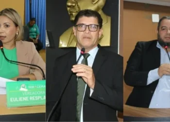Vereadores Euliene Resplandes, Adão Pedreiro e Núbio Gomes. Foto: DJ Leo