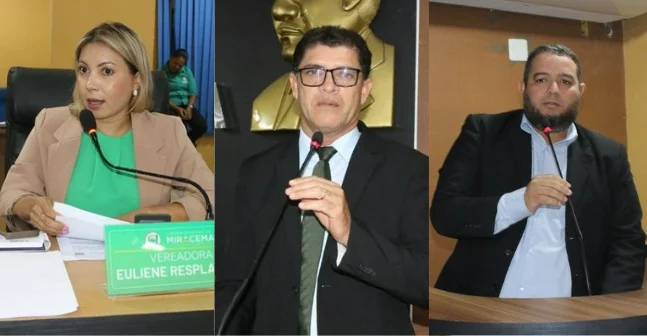 Vereadores Euliene Resplandes, Adão Pedreiro e Núbio Gomes. Foto: DJ Leo
