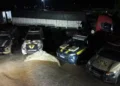 239 quilos de pasta base de cocaína foram apreendidos pela PM e PRF, em Alvorada (TO) — Foto: Divulgação/PMTO