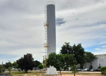 Reservatório Central no Câmpus de Palmas da UFT. A nova estrutura integra as ações de fortalecimento da infraestrutura hídrica da universidade e contribuirá para ampliar a segurança e a regularidade do abastecimento de água na unidade. (Foto: Divulgação/UFT)