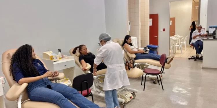 Colaboradores da Tocantins Parcerias aderem a campanha e reforçam importância da conscientização para doação de sangue. Créditos: Tocantins Parcerias