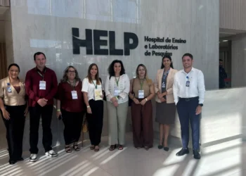 Visita técnica ao Hospital de Ensino e Laboratórios de Pesquisa. Crédito:
 Divulgação Pequi