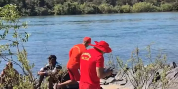 Vítima foi localizada cerca de 90 quilômetros do local do afogamento — Foto: Reprodução/TV Anhanguera