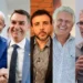 Lula, Flávio Bolsonaro, Renan Santos, Caiado e Zema — Foto: Divulgação e reprodução