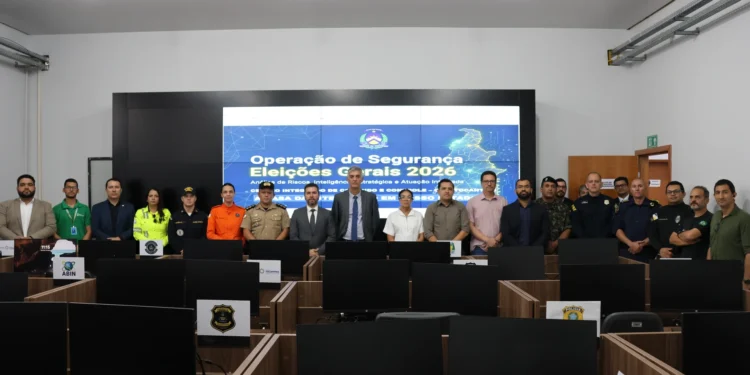 Representantes de órgãos de segurança participaram da reunião da Operação Eleições 2026 - Foto: Hiago Muniz/Governo do Tocantins