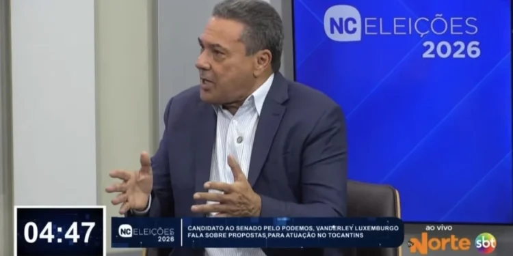 Vanderlei Luxemburgo durante entrevista ao programa Povo na TV, do SBT Tocantins, nesta quarta-feira, 26.