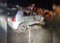 Acidente entre carro e caminhão deixa mortos em Bielândia, distrito de Filadélfia — Foto: Divulgação/BPMRED