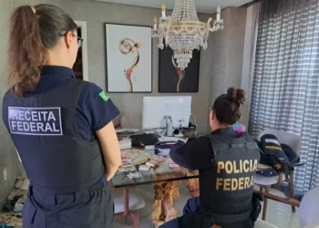 PF e Receita Federal realizam operação em comércio de eletrônicos importados irregularmente no sul do Pará — Foto: Polícia Federal/ Reprodução